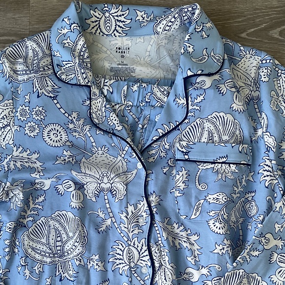 🩵💙 Roller Rabbit x Target Women's Floral Vines Long Sleeves & Pants PJ Set Blue - Picture 11 of 11